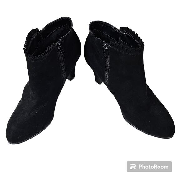 Aerosoles Tape Gun Black Booties Women's Size 9 - Picture 8 of 11